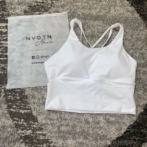 White longline sports bra / cami